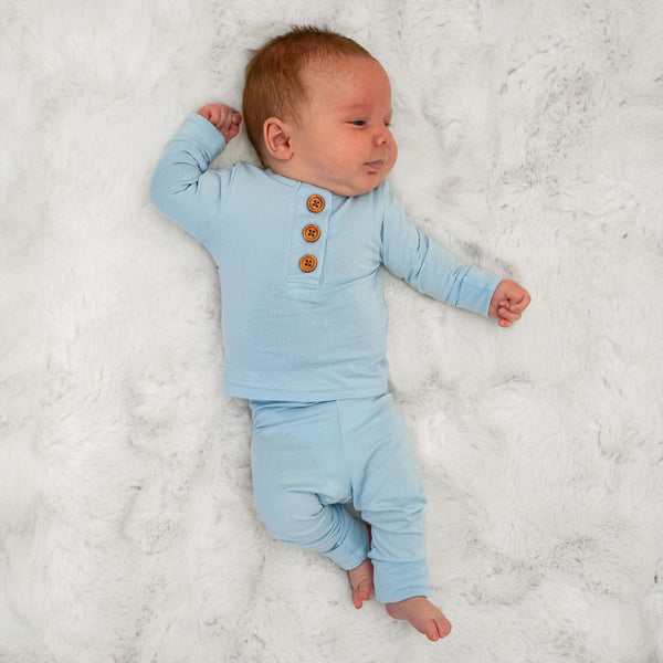 light-blue-infant-2-piece-bamboo-set Laree & Co - Sophia's StyleBaby Clothes-1
